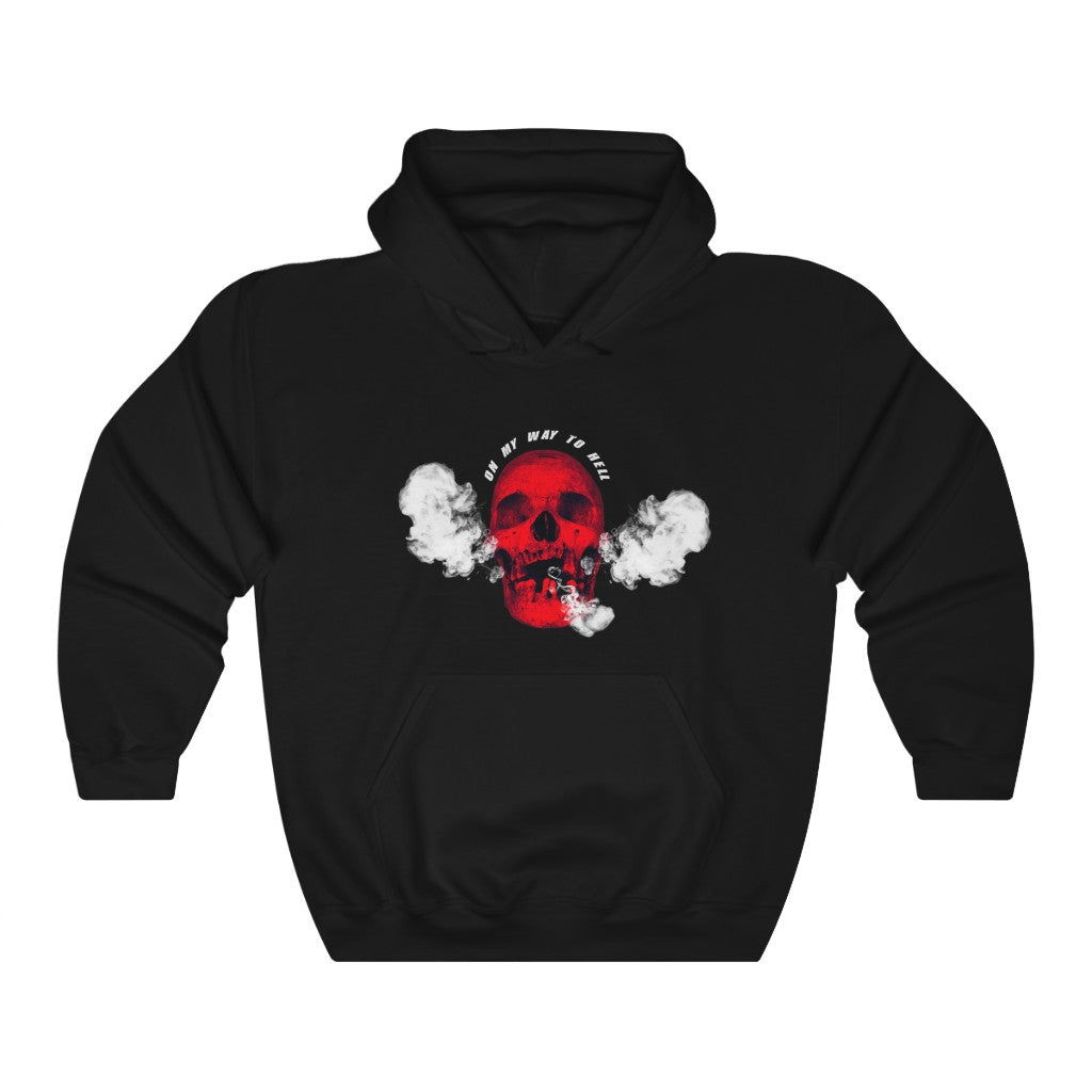 Smoking Skull Hooded Sweatshirt