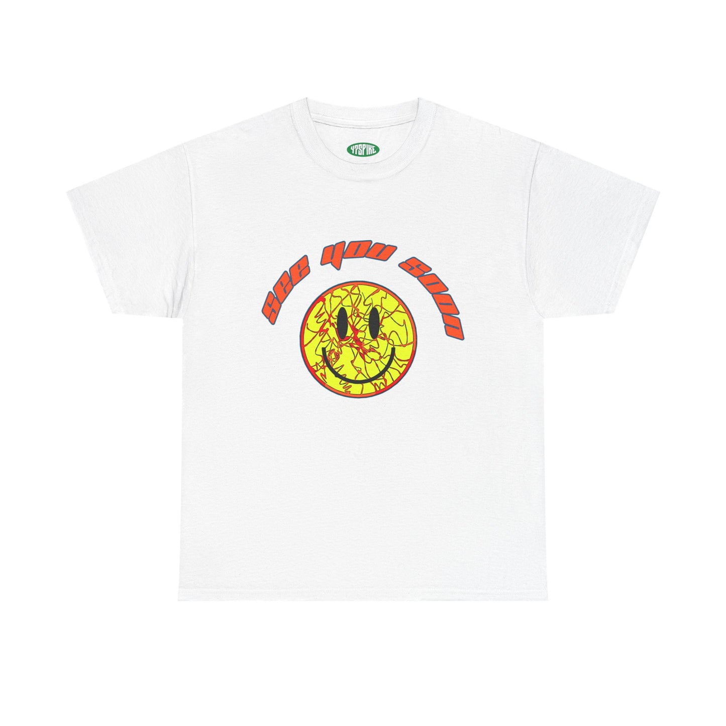 Jagged See You Soon T-shirt, Red & Orange