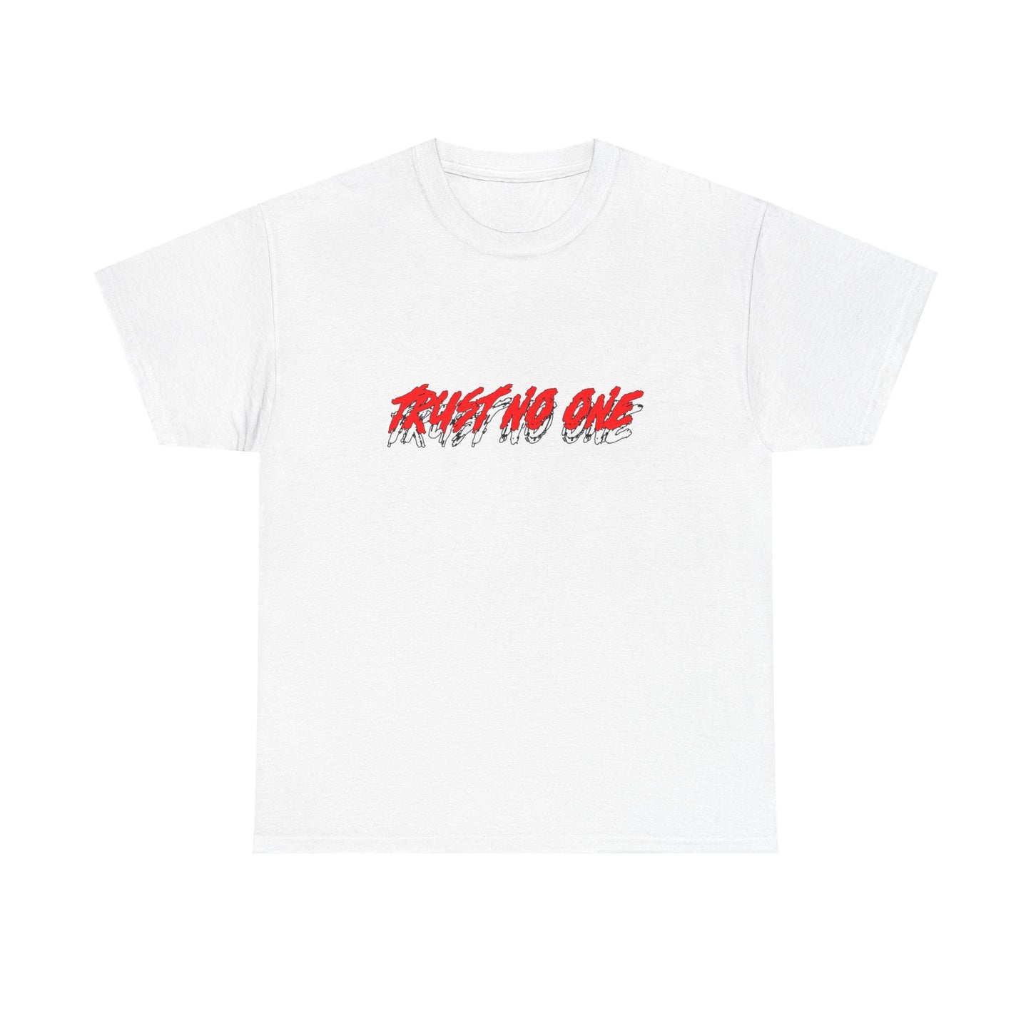 White Trust No One Grunge T-shirt