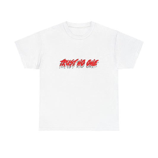 White Trust No One Grunge T-shirt