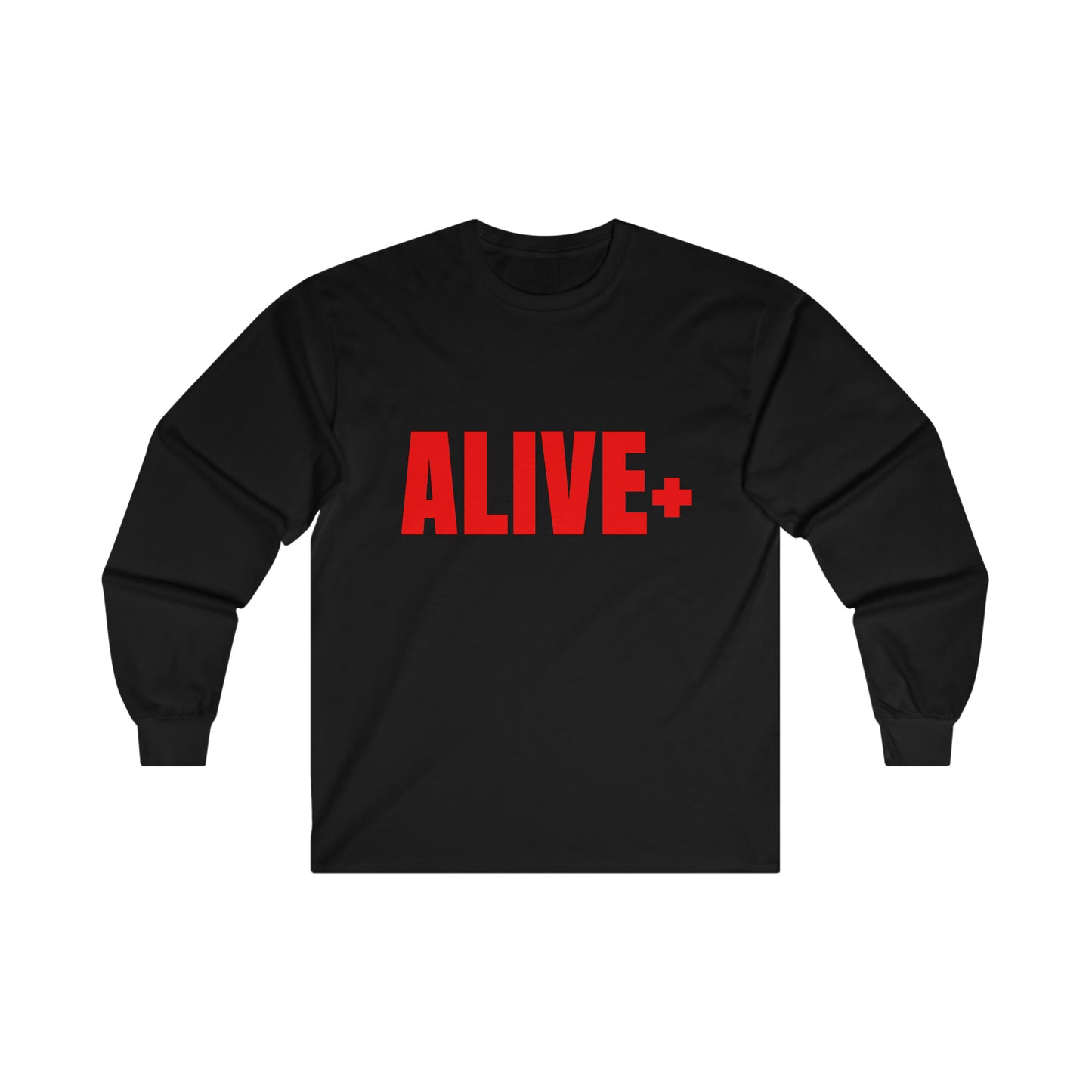 ALIVE+ Long Sleeve Tee, Red