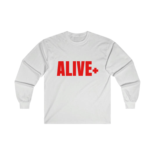 ALIVE+ Long Sleeve Tee, Red